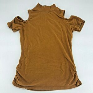 Love J Girl’s Short Sleeve Cold Shoulder Turtleneck Top Kid’s Youth Size Large